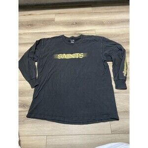 VTG NFL New Orleans Saints Black Long‎ Sleeve Men’s Shirt Size XL